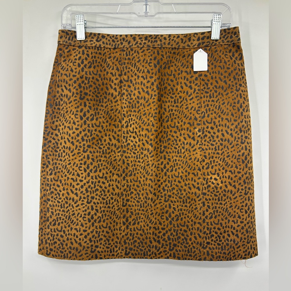 Verducci Vintage 80's Leather Animal Print Mini Skirt Size 12